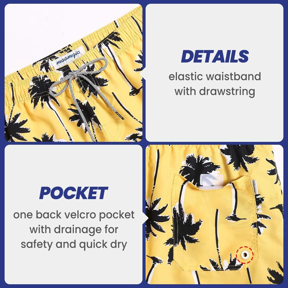 Mens Slim Fit Swim Shorts Swim Trunks 7 Inch Quick Dry Mens Bathing Suits with Mesh Lining