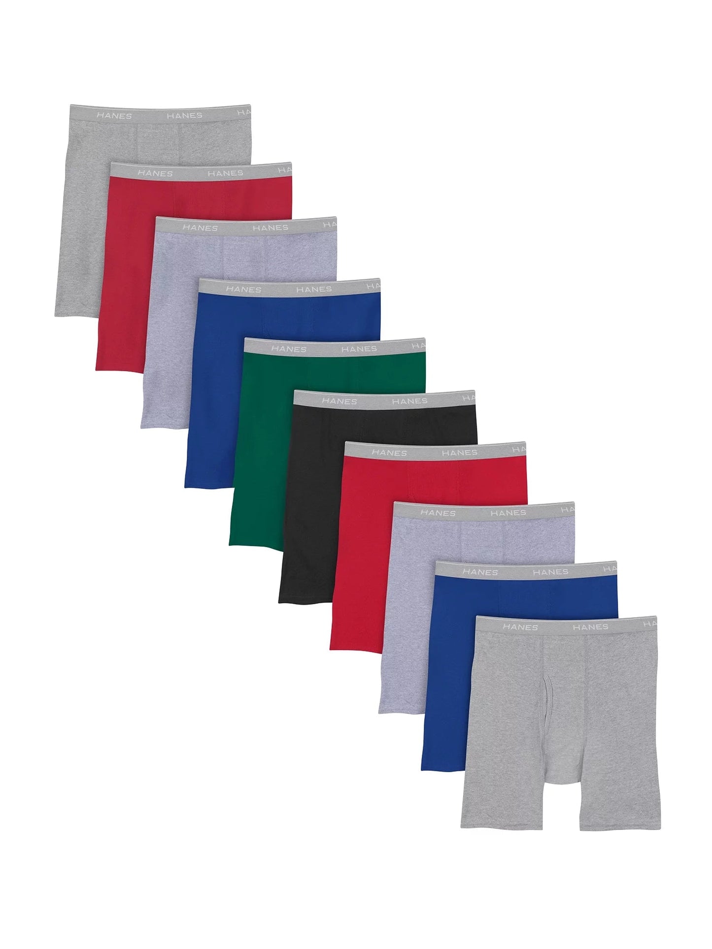 Men'S Super Value Pack Assorted Boxer Briefs, 10 Pack