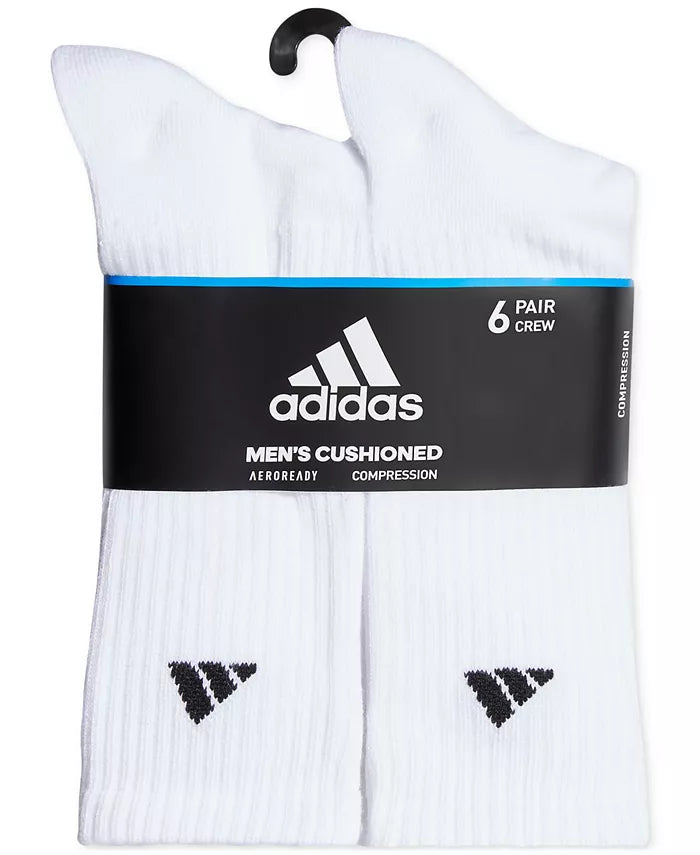 Men'S Cushioned Athletic 6-Pack Crew Socks
