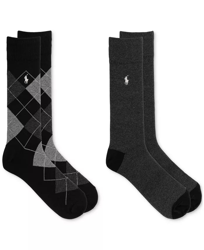Men'S Argyle Slack Socks, 2-Pack