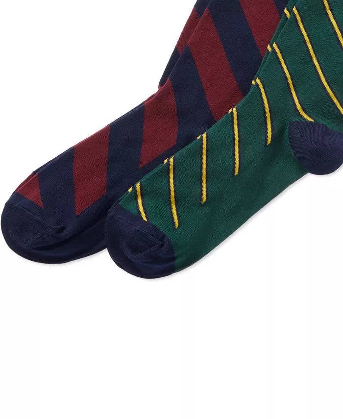 Men'S 2-Pk. Diagonal Stripes Slack Socks