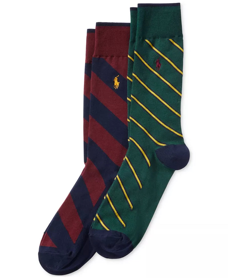 Men'S 2-Pk. Diagonal Stripes Slack Socks