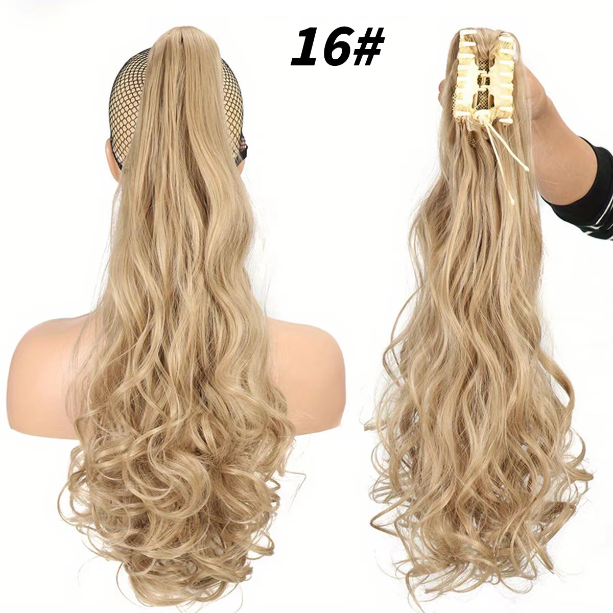 Synthetic "22"Easy-Clip Curly Ponytail Extension Transform Your Look with Instant Volume Amp Glam for Stylish Caucasian Women