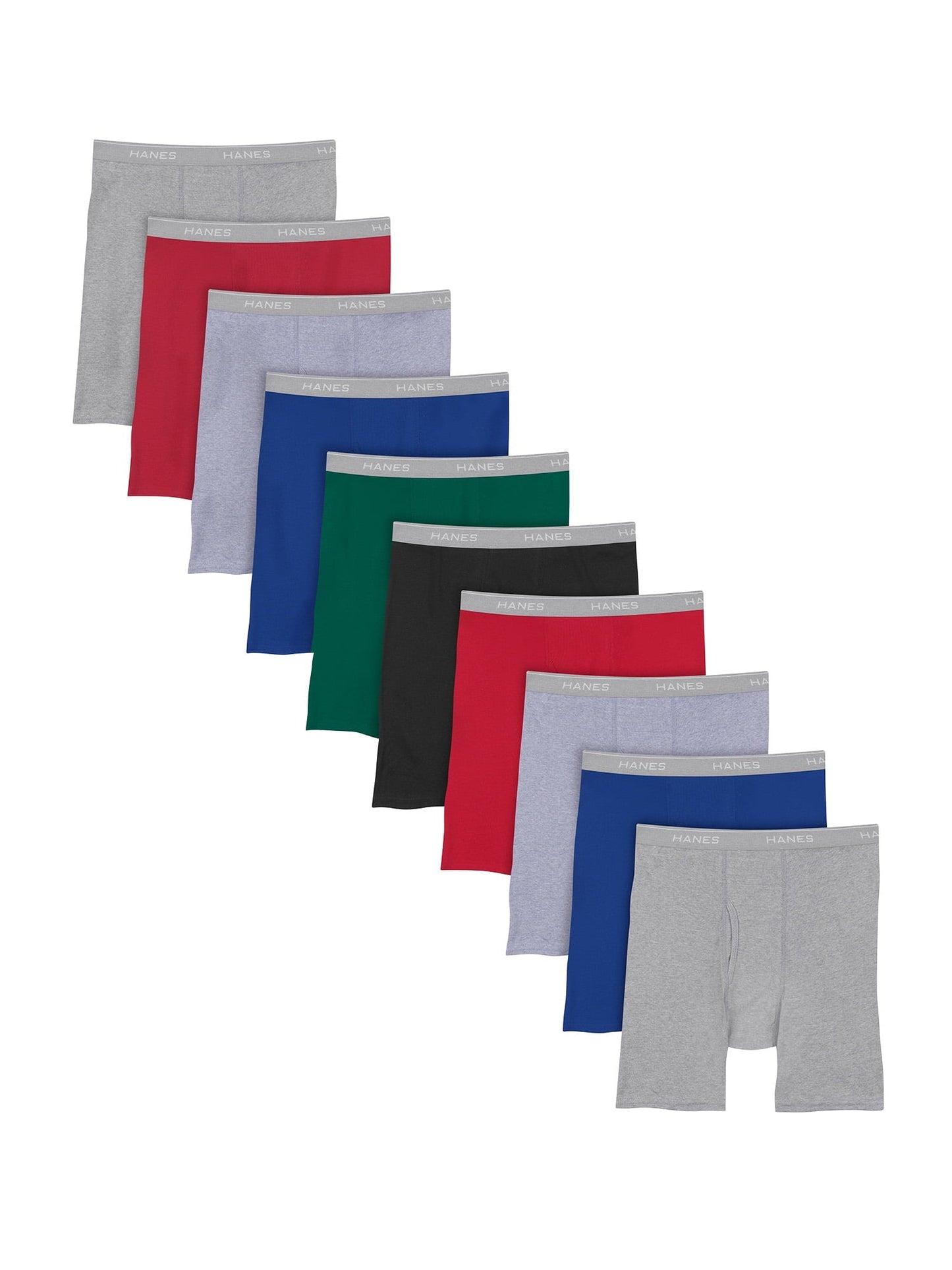 Men'S Super Value Pack Assorted Boxer Briefs, 10 Pack