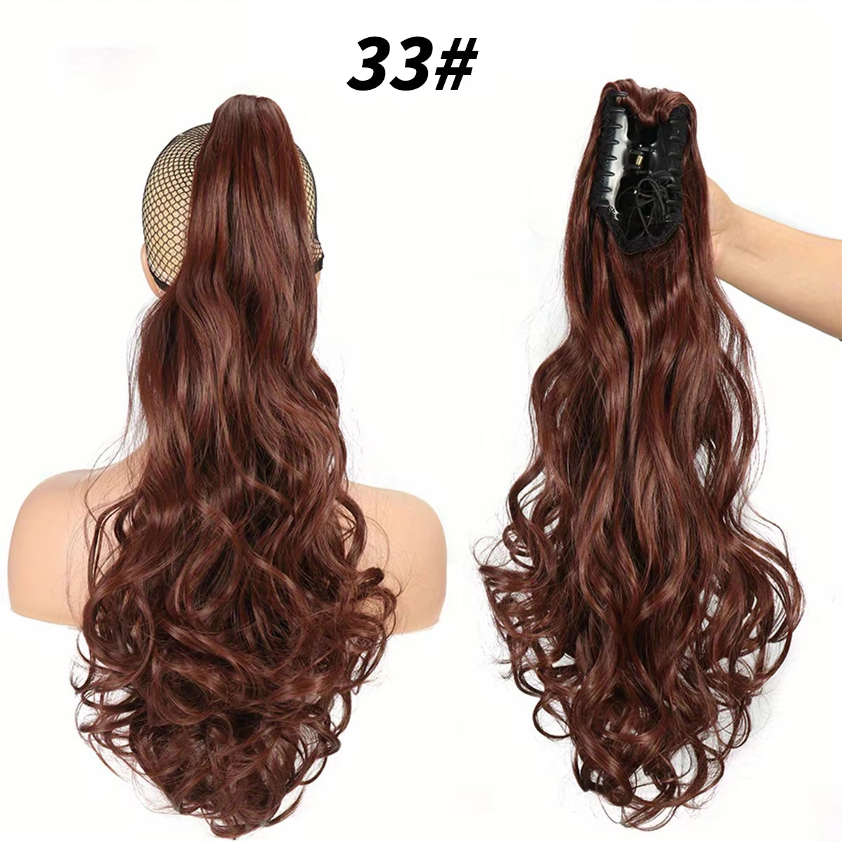 Synthetic "22"Easy-Clip Curly Ponytail Extension Transform Your Look with Instant Volume Amp Glam for Stylish Caucasian Women