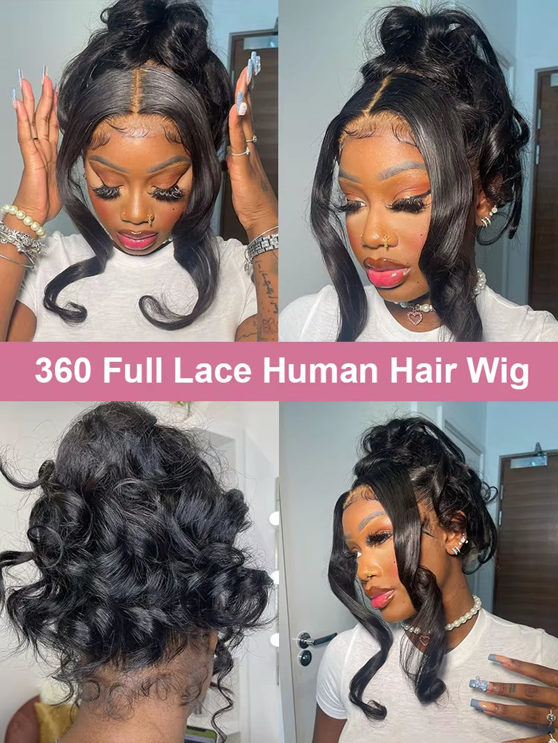 13X6 13X4 Hd Transparent Lace Front Human Hair Wig Brazilian Body Wave Lace Frontal Wig Preplucked 360 Lace Front Wigs for Women
